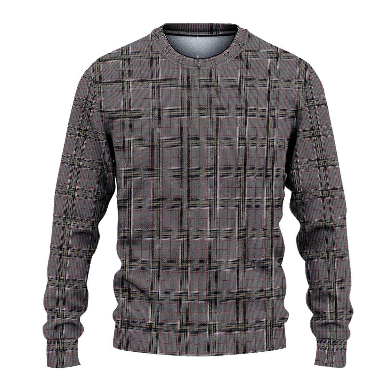 Stewart Grey Tartan Knitted Sweater - Tartanvibesclothing