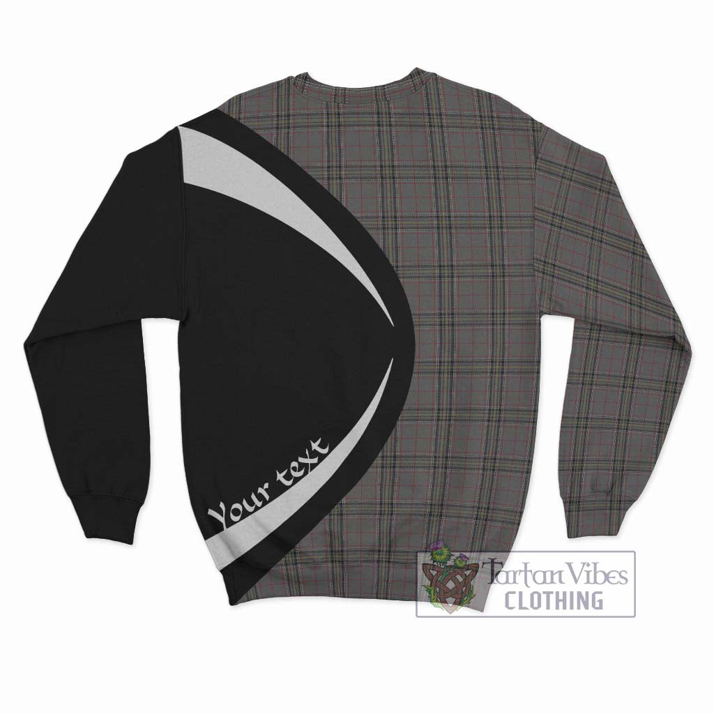 Stewart Grey Tartan Sweatshirt with Family Crest Circle Style - Tartan Vibes Clothing