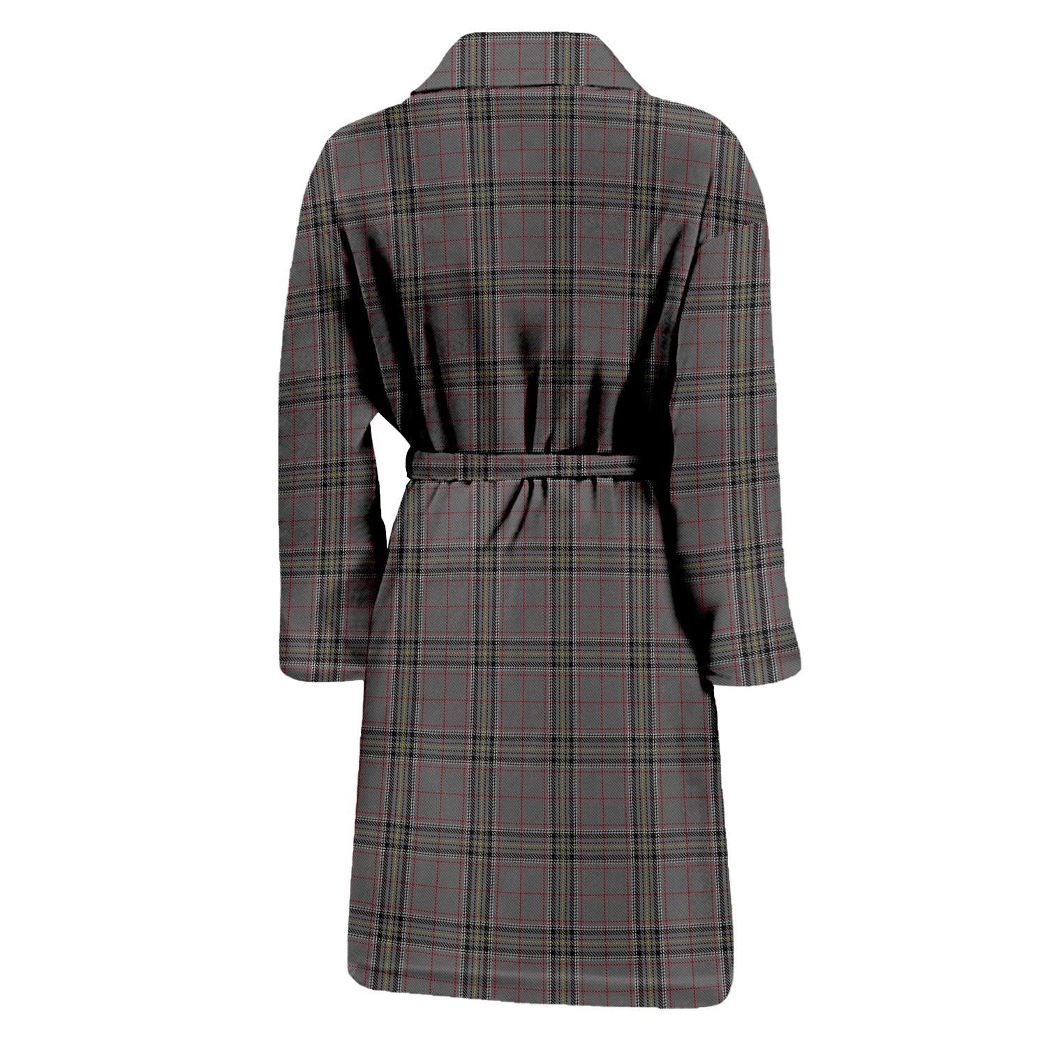 Stewart Grey Tartan Bathrobe with Family Crest - Tartan Vibes Clothing