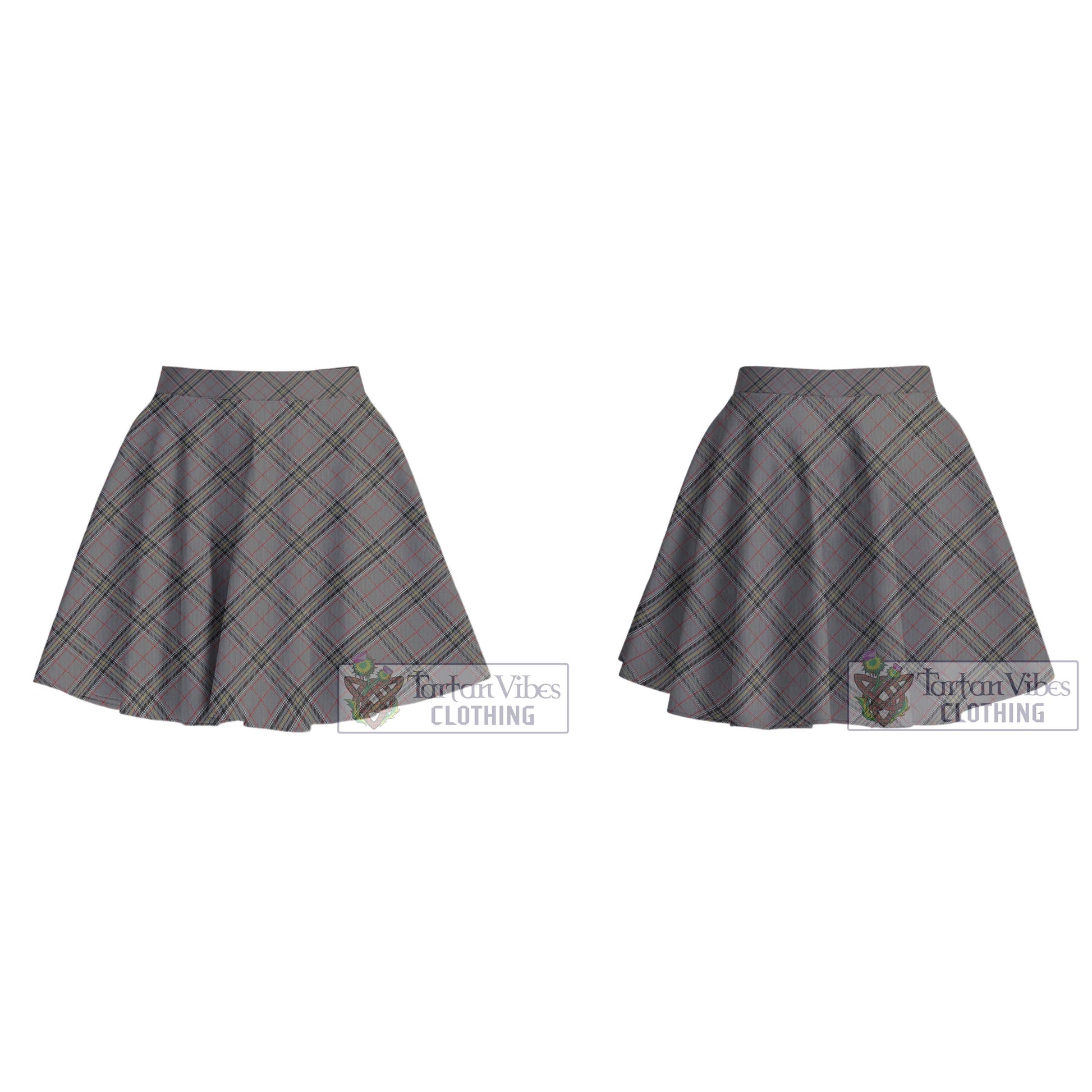 Tartan Vibes Clothing Stewart Grey Tartan Women's Plated Mini Skirt