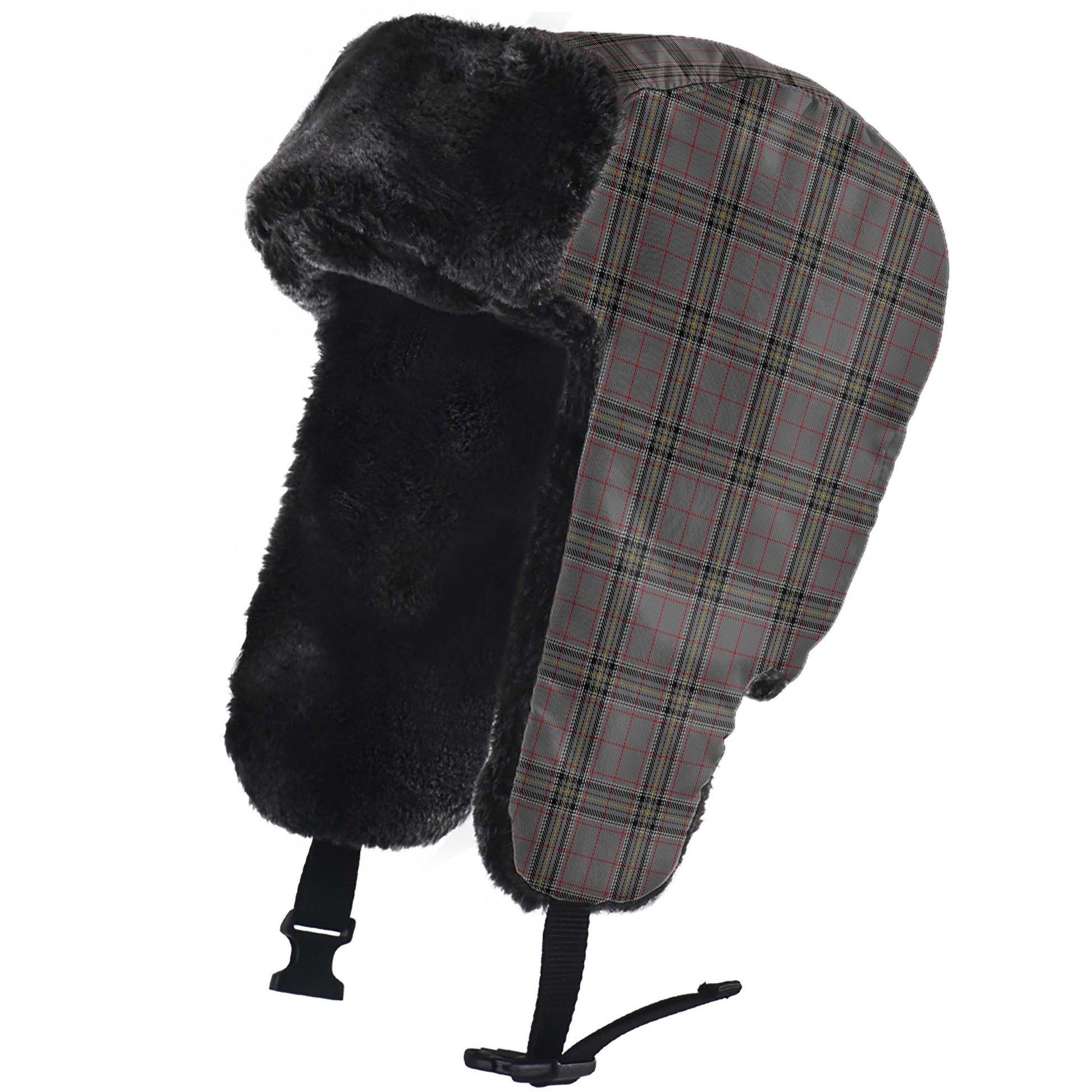 Stewart Grey Tartan Winter Trapper Hat - Tartanvibesclothing