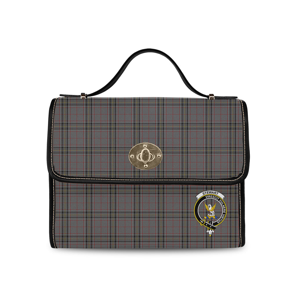stewart-grey-tartan-leather-strap-waterproof-canvas-bag-with-family-crest