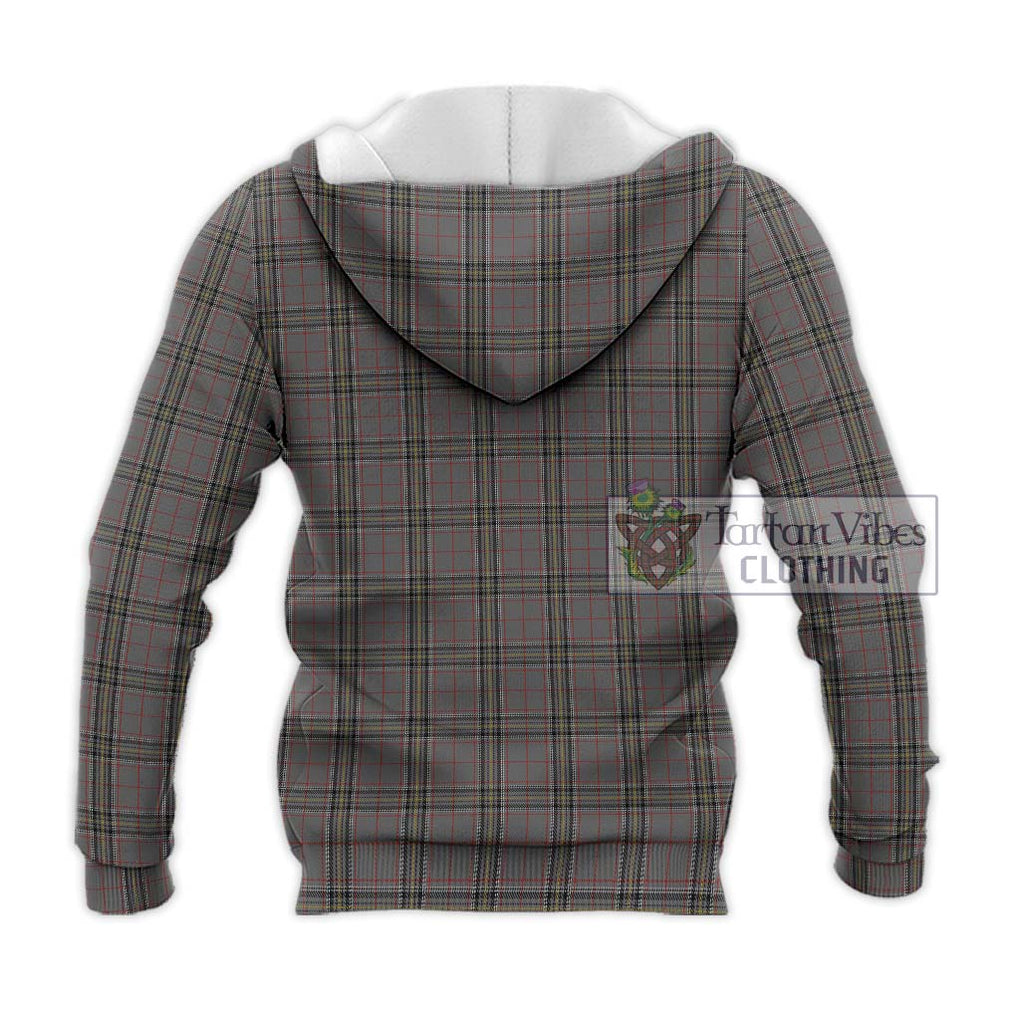 Stewart Grey Tartan Knitted Hoodie with Family Crest DNA In Me Style - Tartanvibesclothing Shop