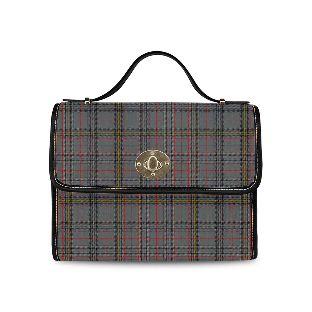 Stewart Grey Tartan Leather Strap Waterproof Canvas Bag - Tartanvibesclothing