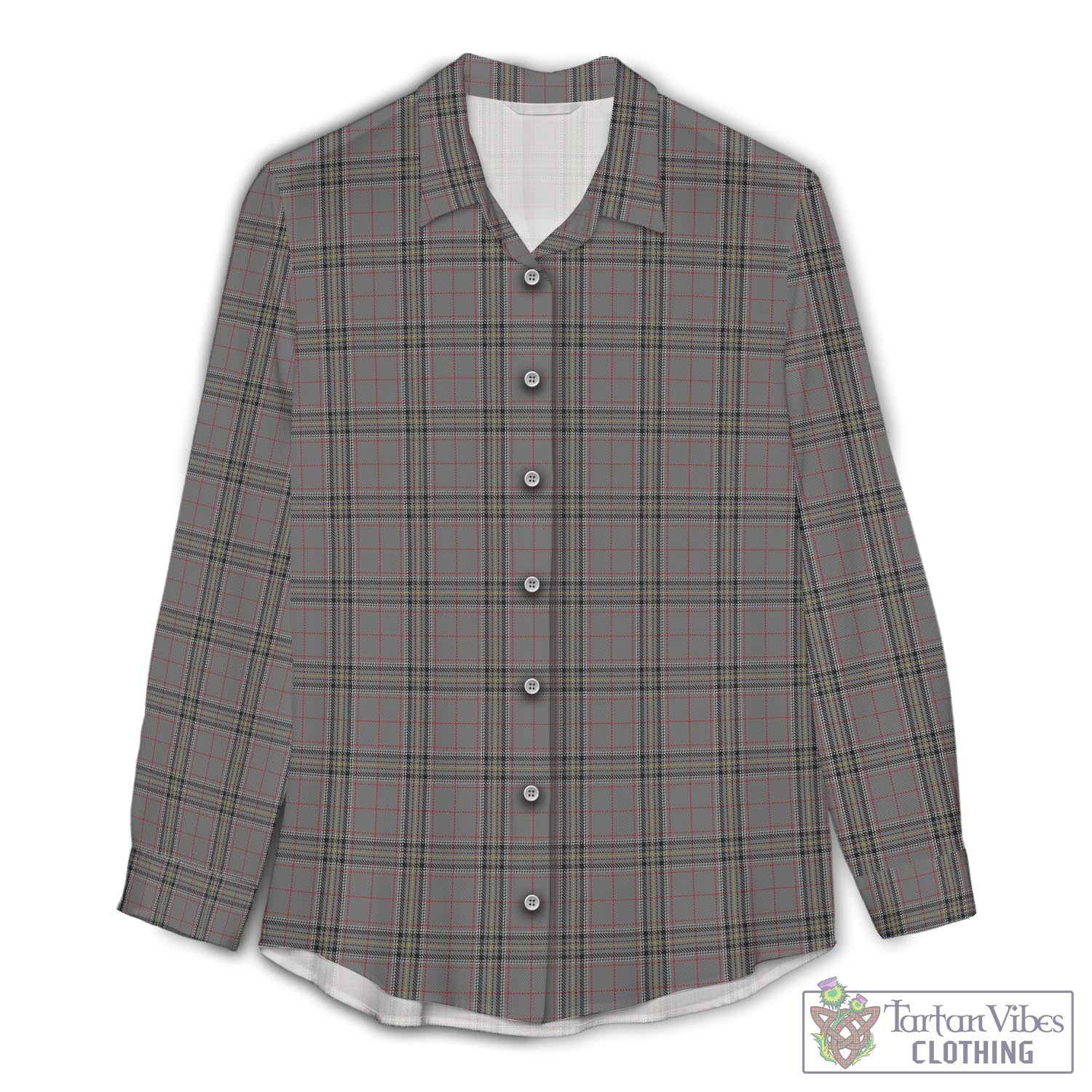 Stewart Grey Tartan Womens Casual Shirt