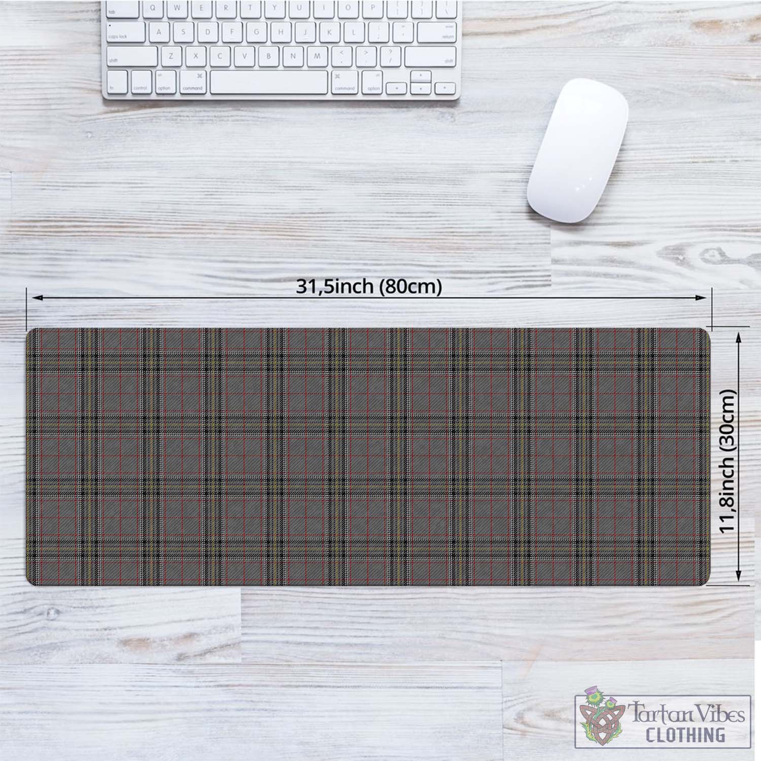 Tartan Vibes Clothing Stewart Grey Tartan Mouse Pad