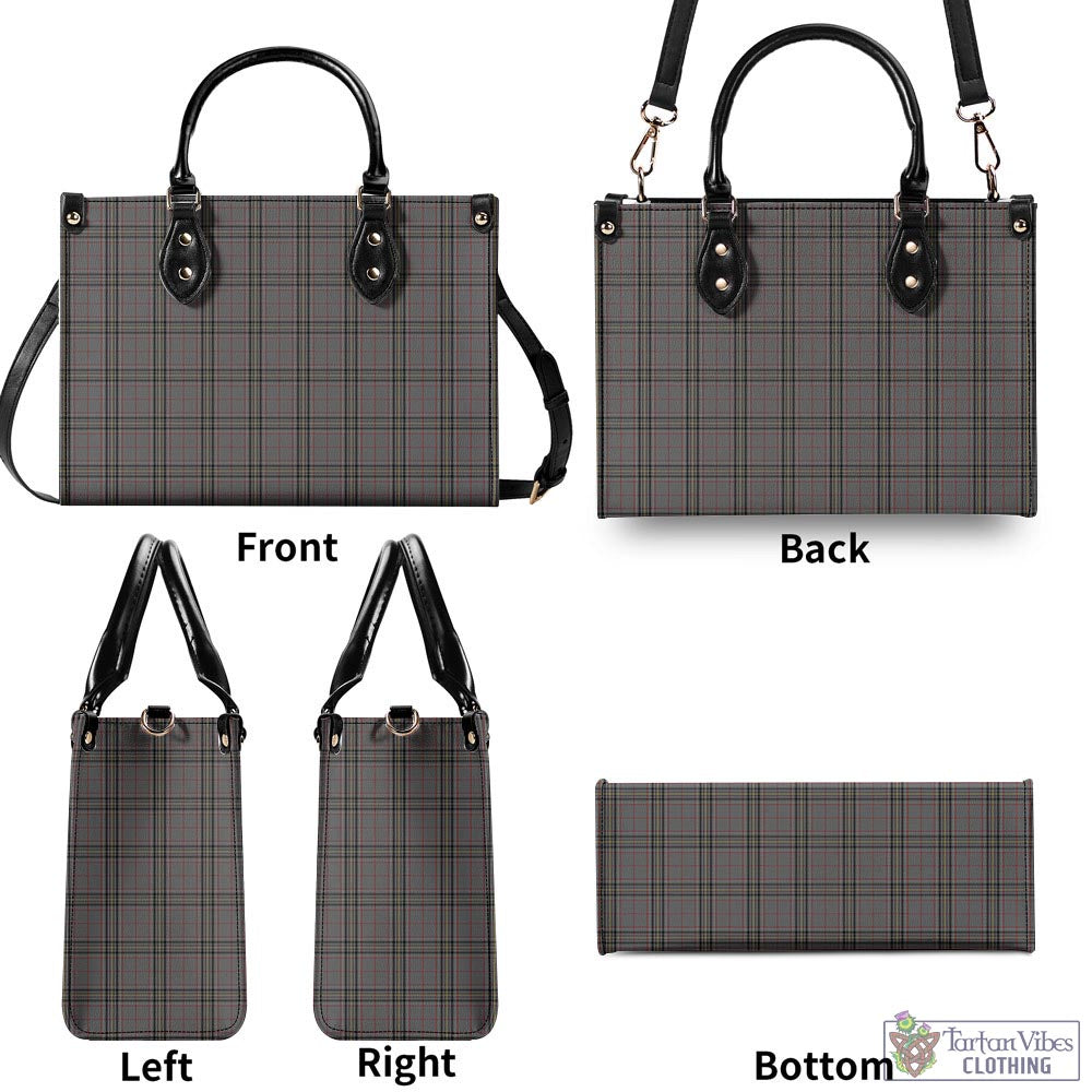 Tartan Vibes Clothing Stewart Grey Tartan Luxury Leather Handbags