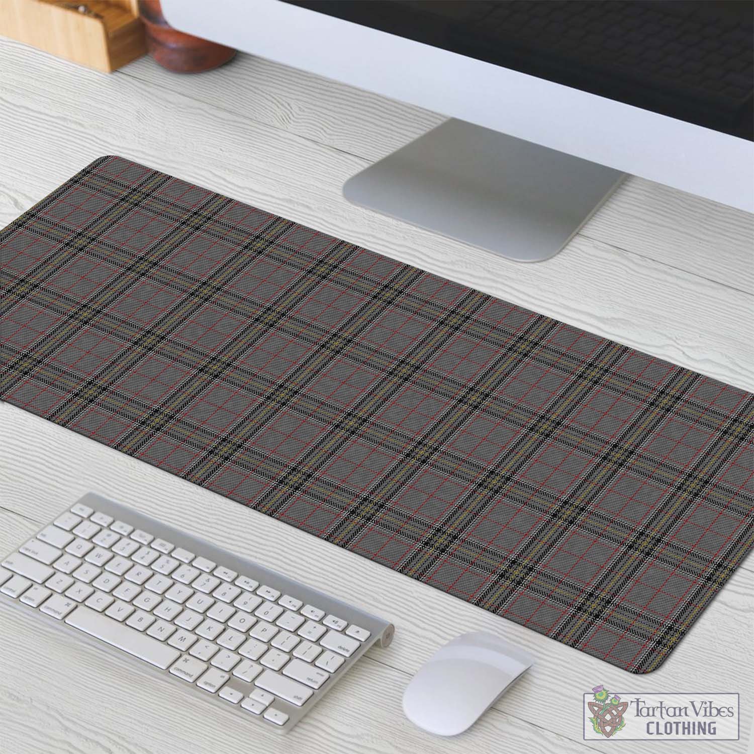 Tartan Vibes Clothing Stewart Grey Tartan Mouse Pad