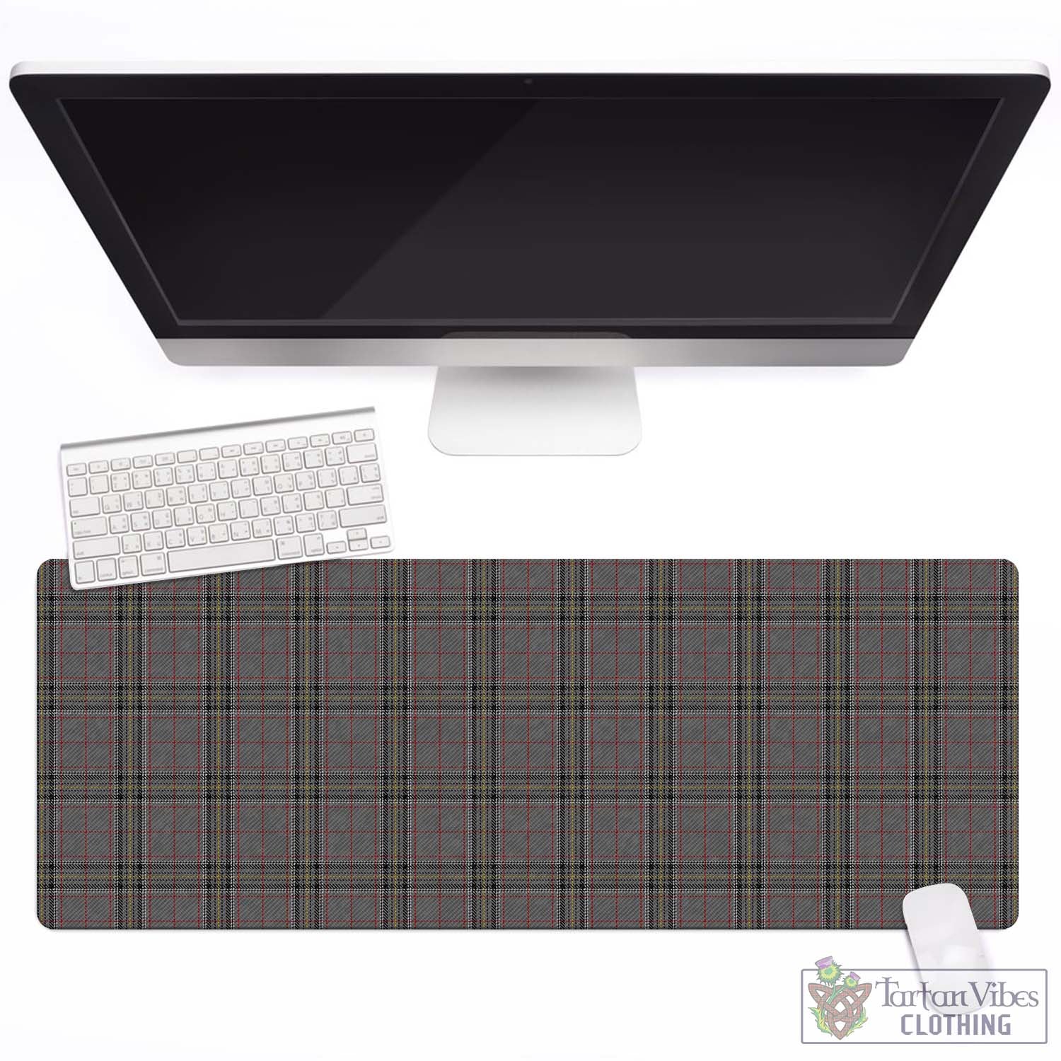 Tartan Vibes Clothing Stewart Grey Tartan Mouse Pad