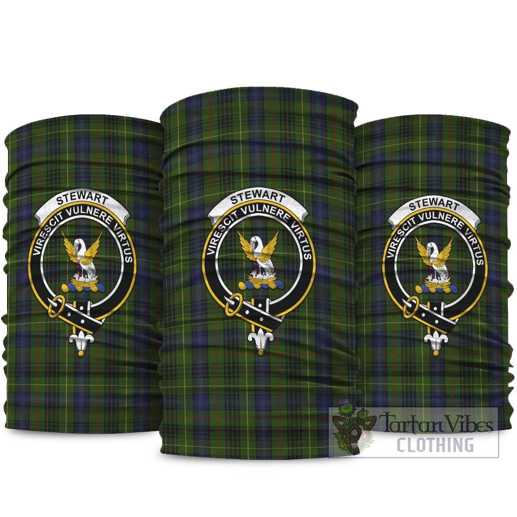 Stewart Hunting Tartan Neck Gaiters, Tartan Bandanas, Tartan Head Band with Family Crest