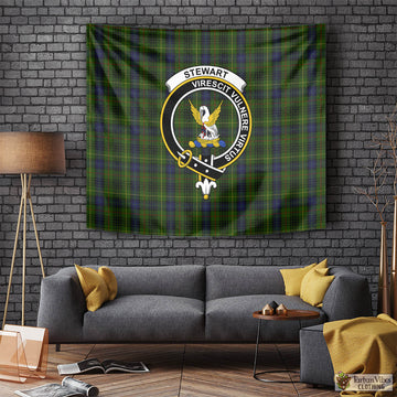 Stewart Hunting Tartan Tapestry Wall Hanging and Home Decor for Room with Family Crest