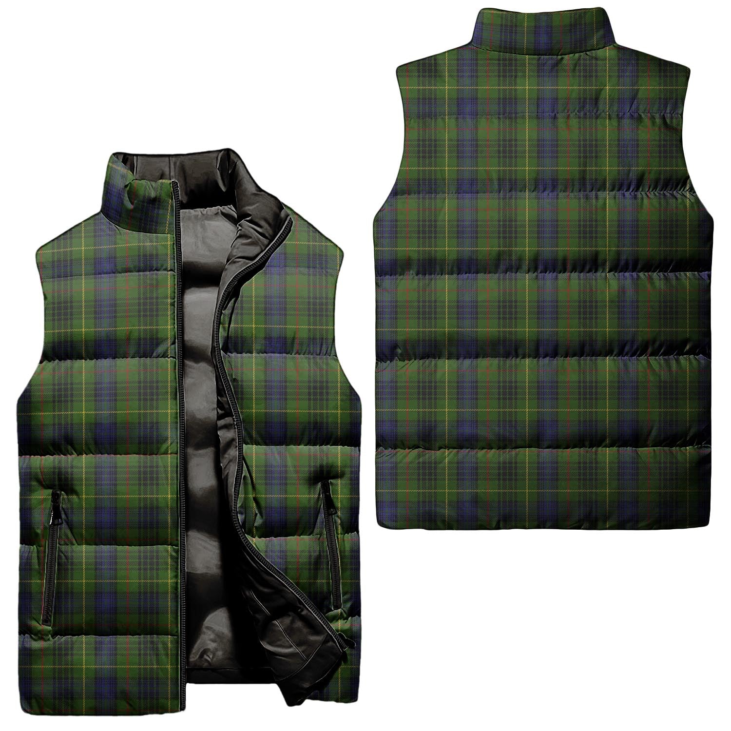 Stewart Hunting Tartan Sleeveless Puffer Jacket Unisex - Tartanvibesclothing