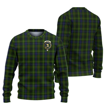 Stewart Hunting Tartan Ugly Sweater with Family Crest