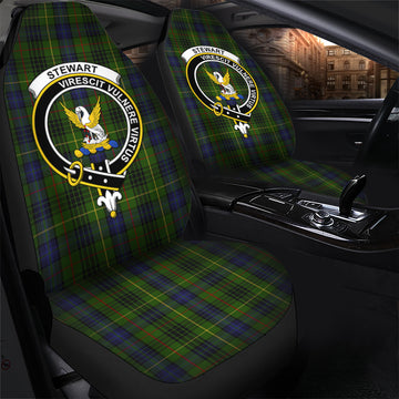 Stewart Hunting Tartan Car Seat Cover with Family Crest