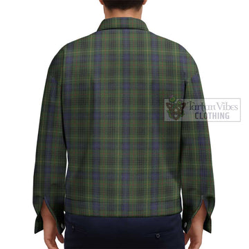 Stewart Hunting Tartan Unisex Lapel Cotton Jacket