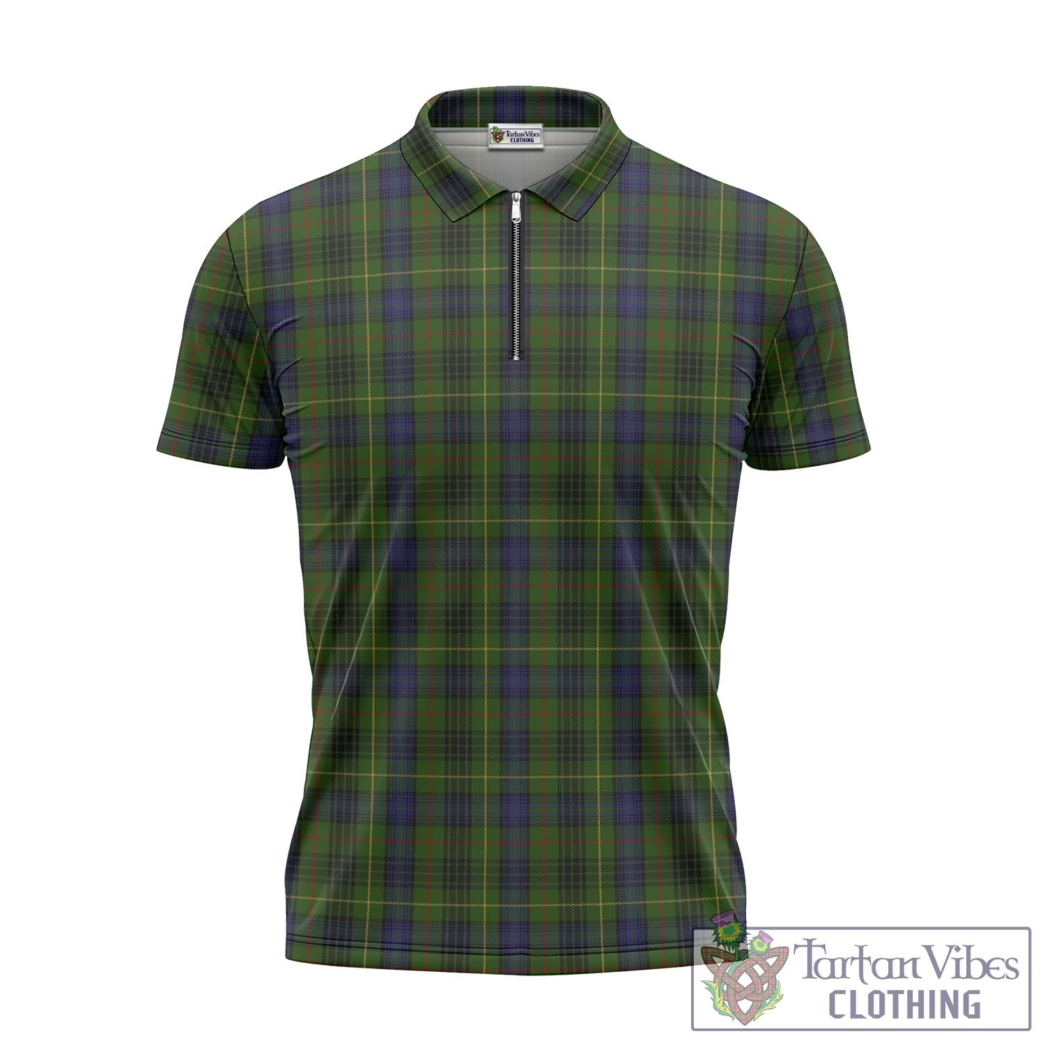 Tartan Vibes Clothing Stewart Hunting Tartan Zipper Polo Shirt