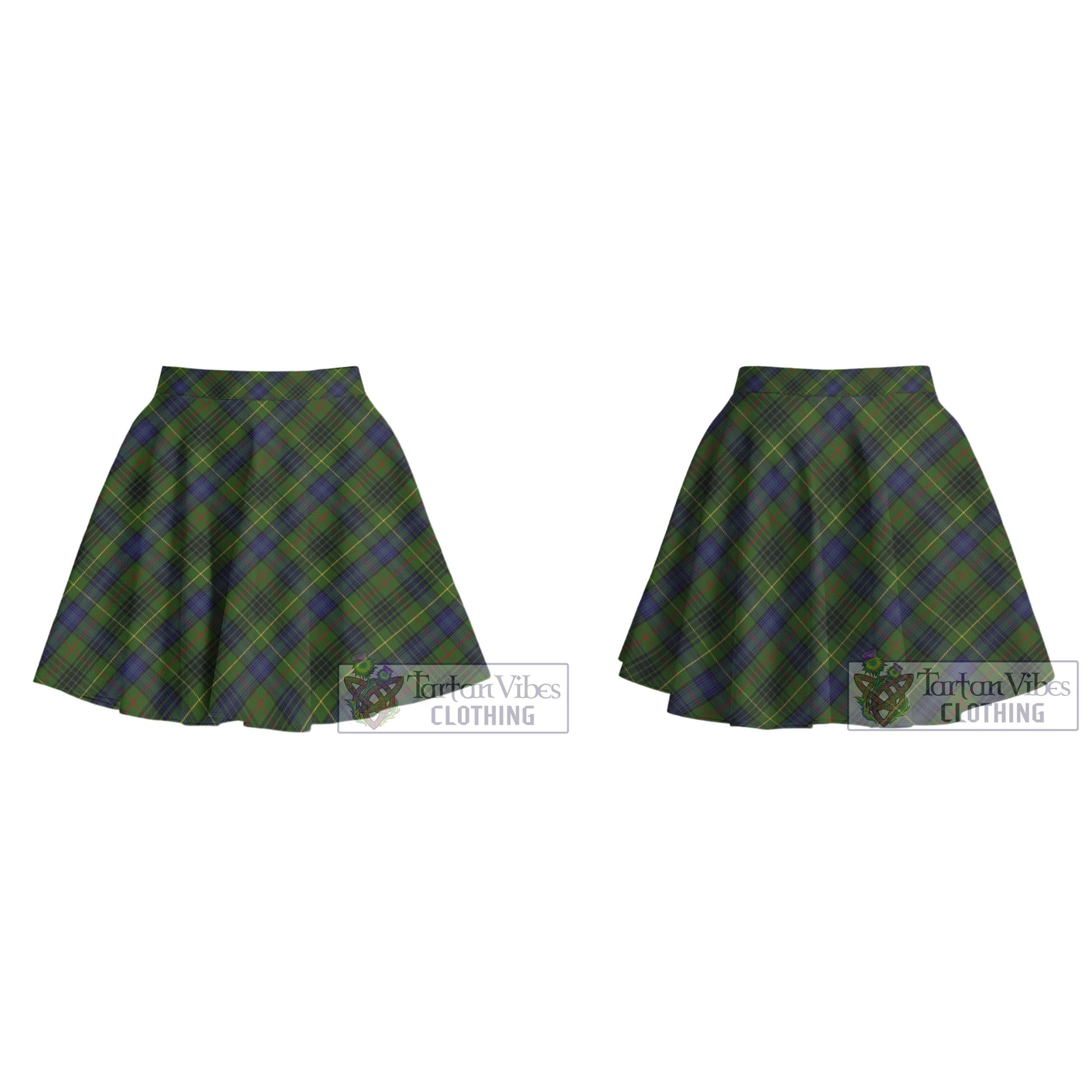 Tartan Vibes Clothing Stewart Hunting Tartan Women's Plated Mini Skirt