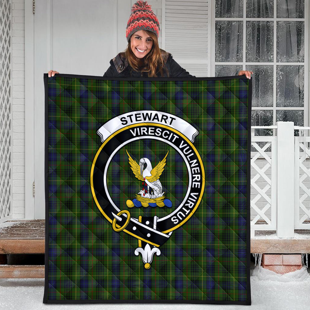 stewart-hunting-tartan-quilt-with-family-crest