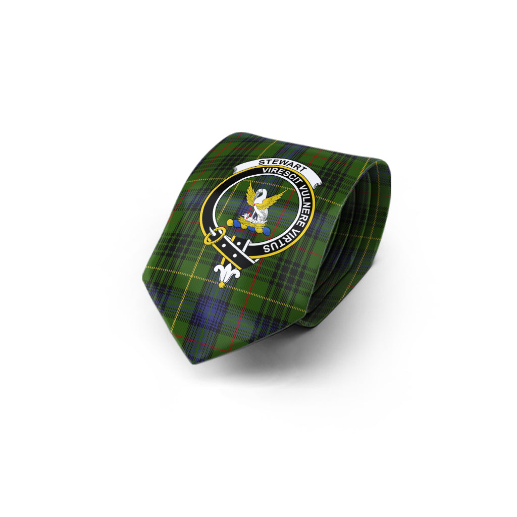 Stewart Hunting Tartan Classic Necktie with Family Crest - Tartan Vibes Clothing