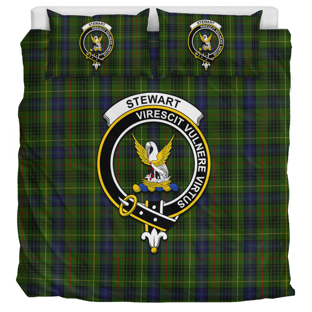 Stewart Hunting Tartan Bedding Set with Family Crest UK Bedding Set UK Super King 104*94 inch - Tartan Vibes Clothing