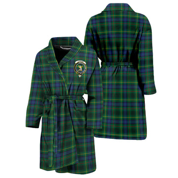 Stewart Hunting Modern Tartan Bathrobe with Family Crest