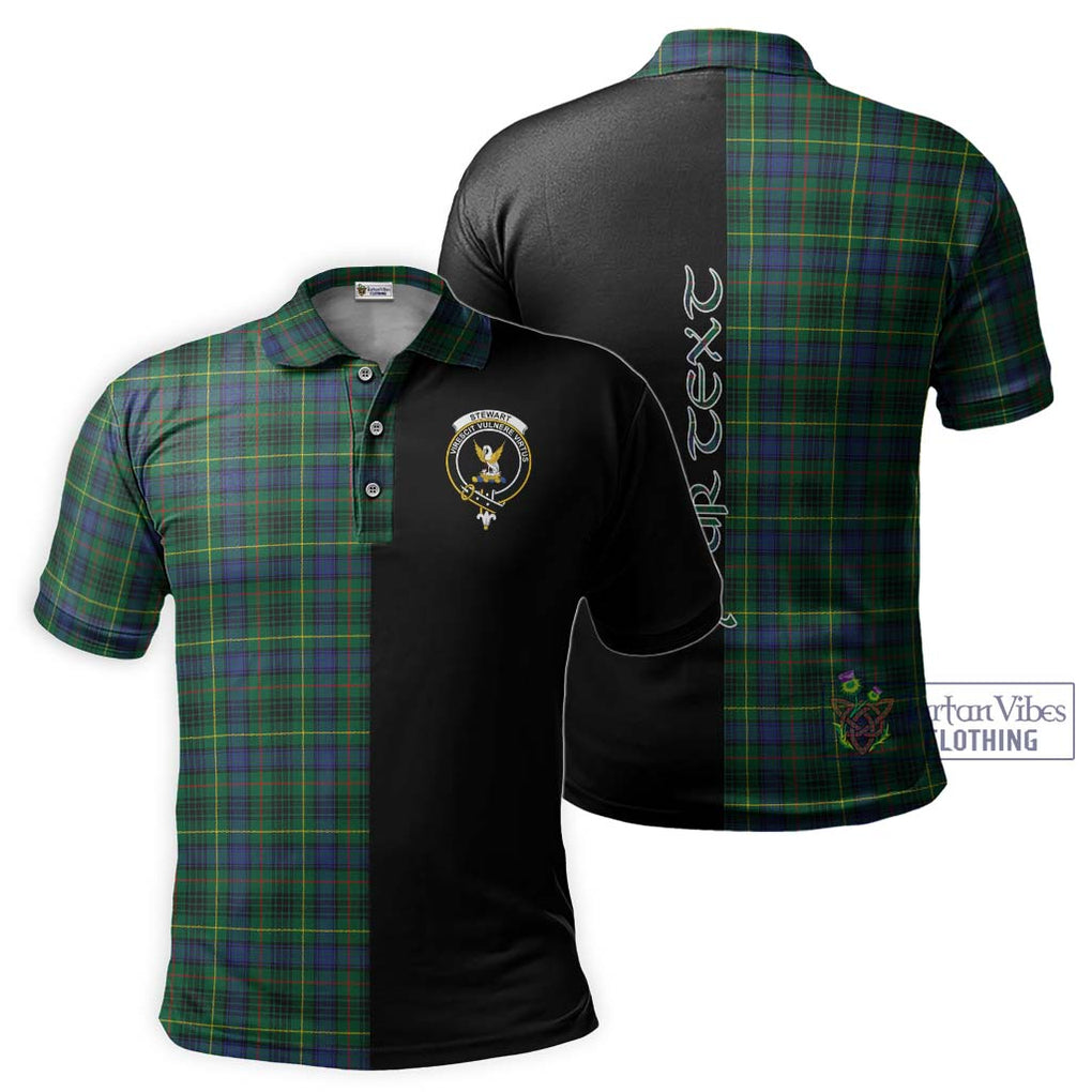 Stewart Hunting Modern Tartan Polo Shirt with Family Crest and Half Of Me Style Kid - Tartanvibesclothing Shop