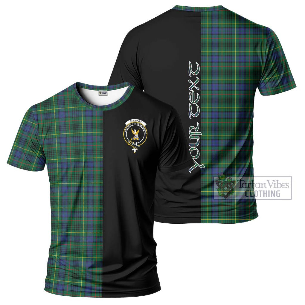 Stewart Hunting Modern Tartan T-Shirt with Family Crest and Half Of Me Style Kid's Shirt - Tartanvibesclothing Shop