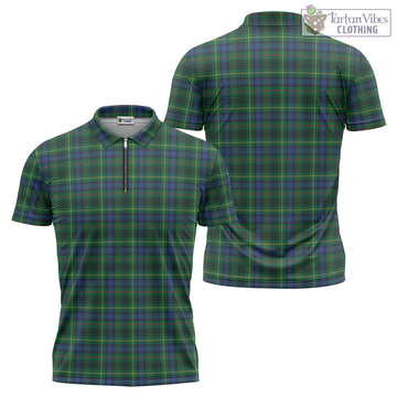 Stewart Hunting Modern Tartan Zipper Polo Shirt