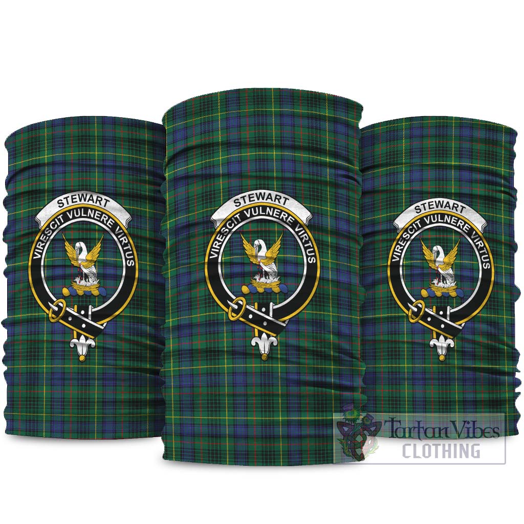 Stewart Hunting Modern Tartan Neck Gaiters, Tartan Bandanas, Tartan Head Band with Family Crest