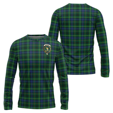 Stewart Hunting Modern Tartan Long Sleeve T-Shirt with Family Crest