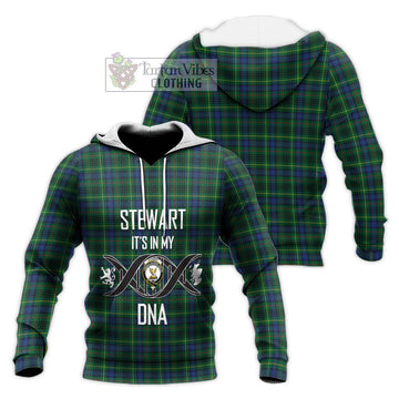 Stewart Hunting Modern Tartan Knitted Hoodie with Family Crest DNA In Me Style