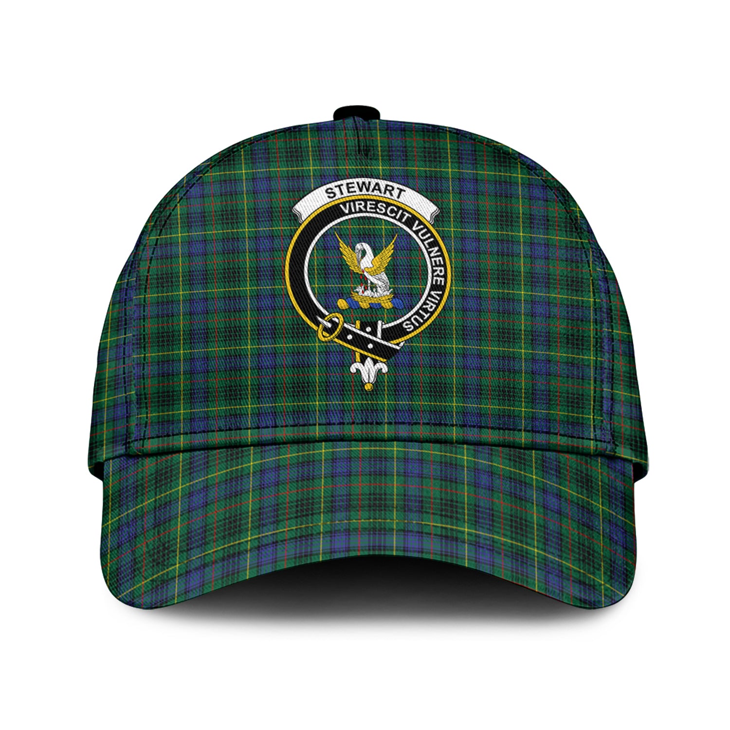 Stewart Hunting Modern Tartan Classic Cap with Family Crest Classic Cap Universal Fit - Tartan Vibes Clothing