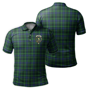 Stewart Hunting Modern Tartan Men's Polo Shirt with Family Crest