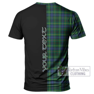 Stewart Hunting Modern Tartan T-Shirt with Family Crest and Half Of Me Style