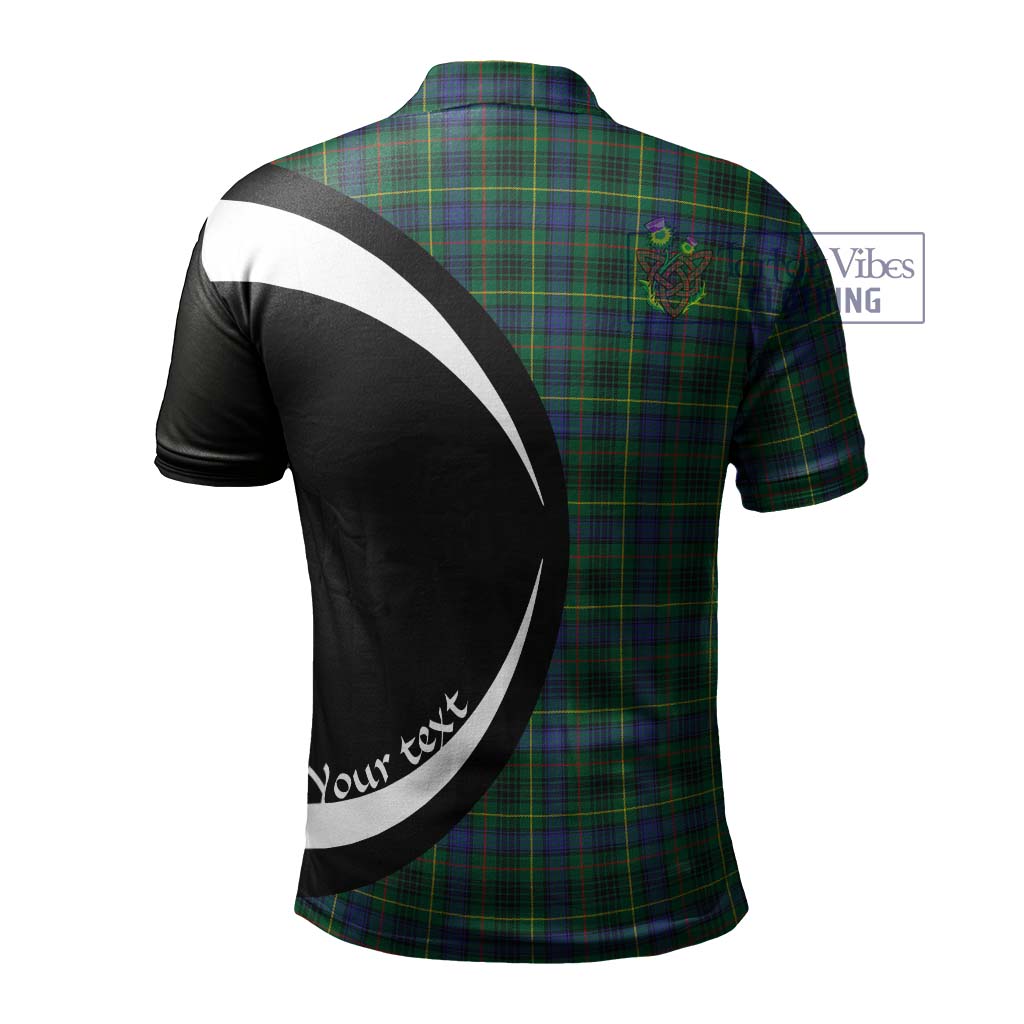 Stewart Hunting Modern Tartan Men's Polo Shirt with Family Crest Circle Style - Tartan Vibes Clothing