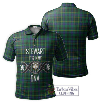 Stewart Hunting Modern Tartan Polo Shirt with Family Crest DNA In Me Style