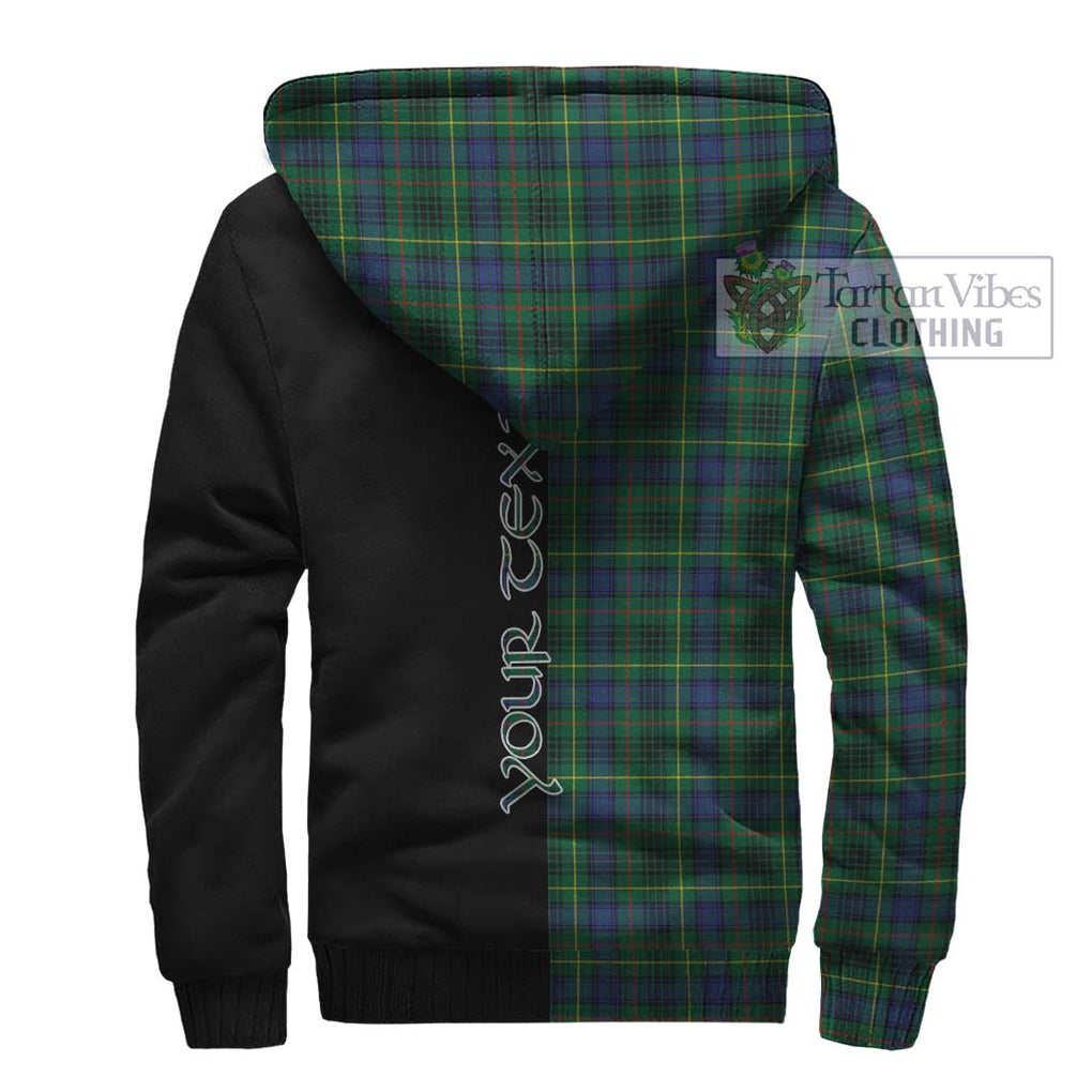 Stewart Hunting Modern Tartan Sherpa Hoodie with Family Crest and Half Of Me Style - Tartanvibesclothing Shop