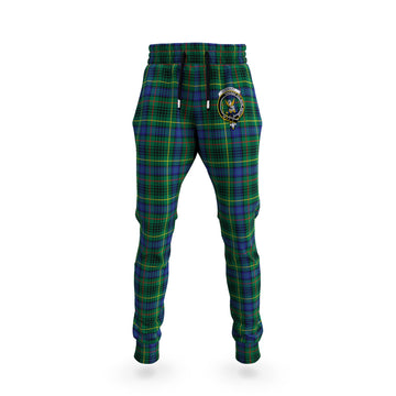 Stewart Hunting Modern Tartan Joggers Pants with Family Crest