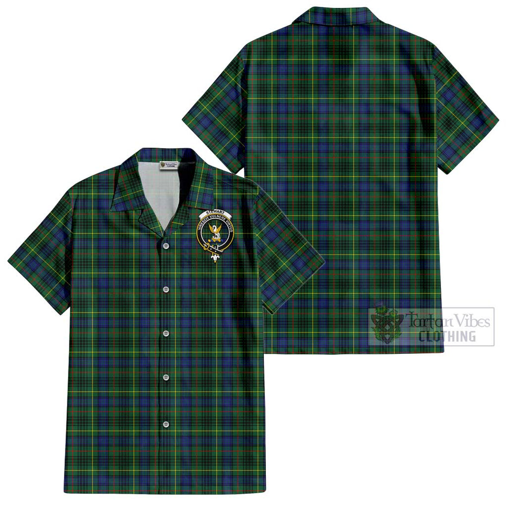 Stewart Hunting Modern Tartan Cotton Hawaiian Shirt with Family Crest Kid - Tartan Vibes Clothing