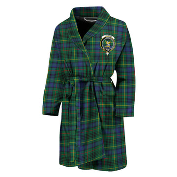 Stewart Hunting Modern Tartan Bathrobe with Family Crest