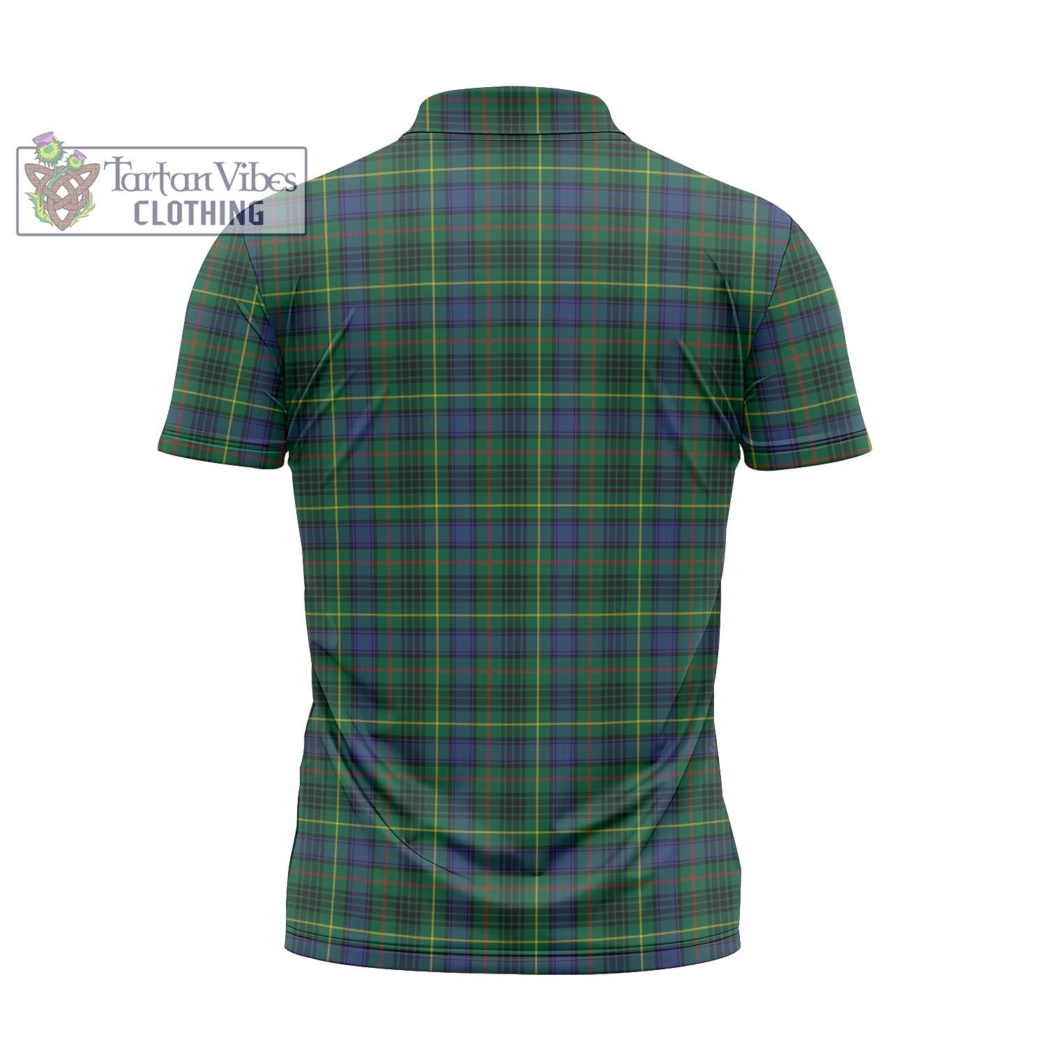 Tartan Vibes Clothing Stewart Hunting Modern Tartan Zipper Polo Shirt with Family Crest