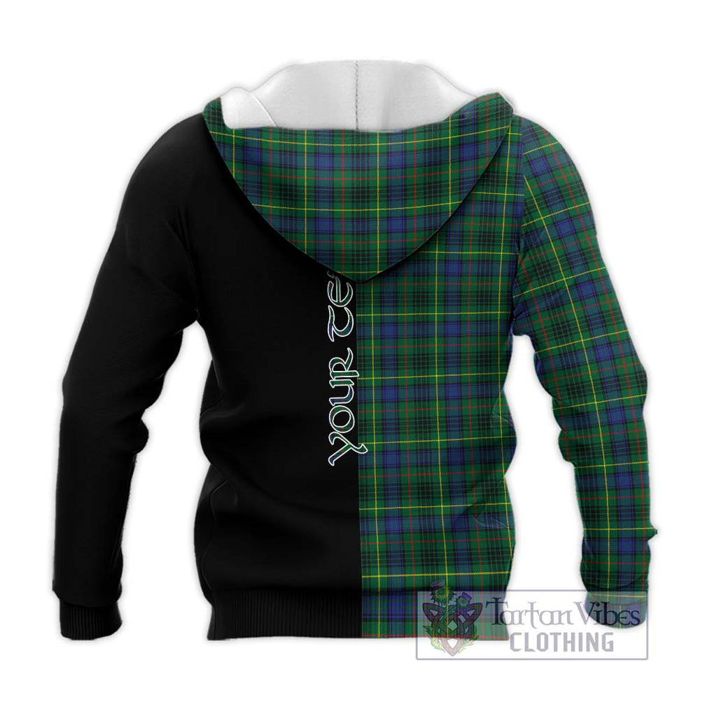 Stewart Hunting Modern Tartan Knitted Hoodie with Family Crest and Half Of Me Style - Tartanvibesclothing Shop