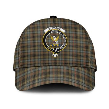 Stewart Hunting Weathered Tartan Classic Cap with Family Crest