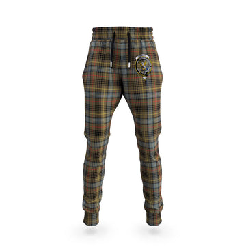 Stewart Hunting Weathered Tartan Joggers Pants with Family Crest