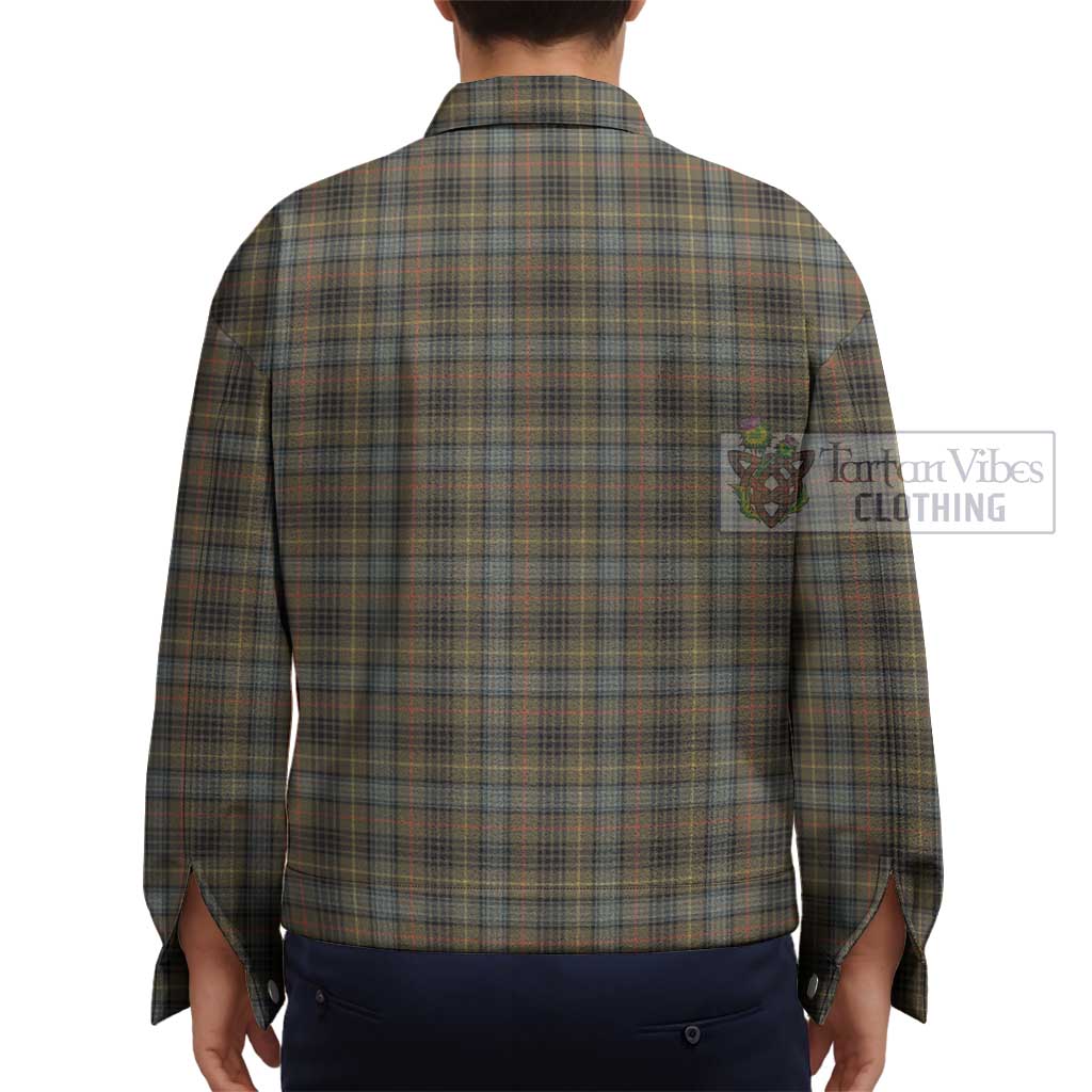 Stewart Hunting Weathered Tartan Unisex Lapel Cotton Jacket - Tartan Vibes Clothing