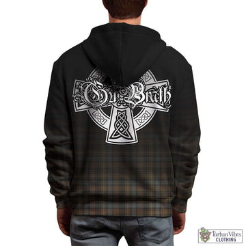 Stewart Hunting Weathered Tartan Hoodie Featuring Alba Gu Brath Family Crest Celtic Inspired