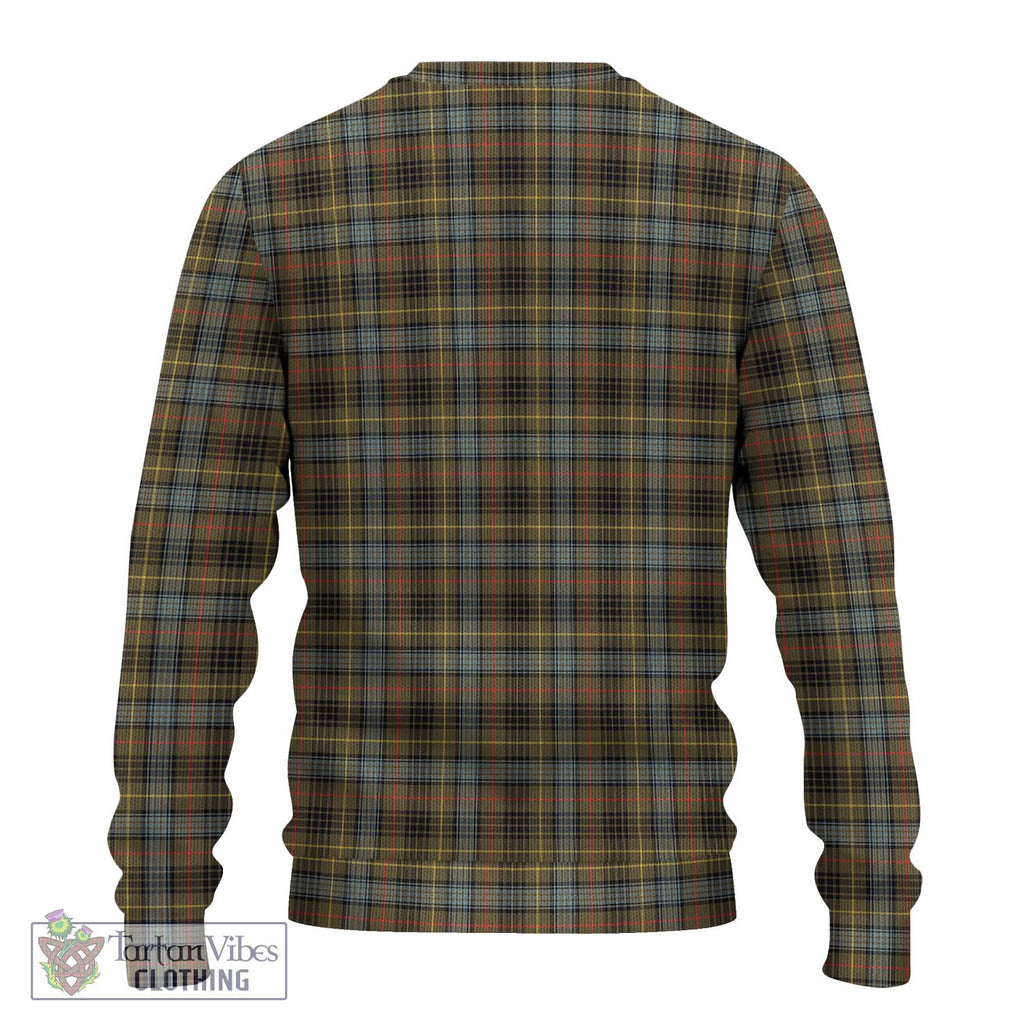 Stewart Hunting Weathered Tartan Knitted Sweater with Family Crest DNA In Me Style - Tartanvibesclothing Shop