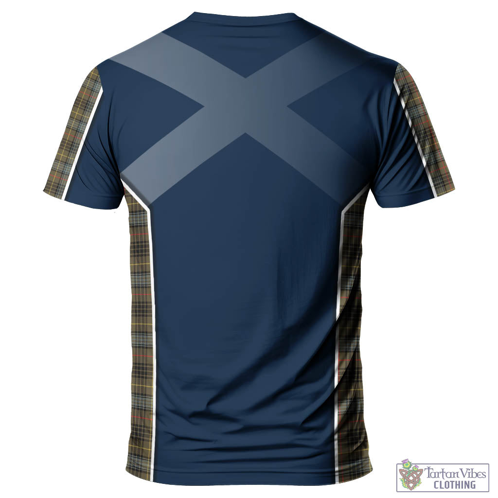 Tartan Vibes Clothing Stewart Hunting Weathered Tartan T-Shirt with Family Crest and Lion Rampant Vibes Sport Style