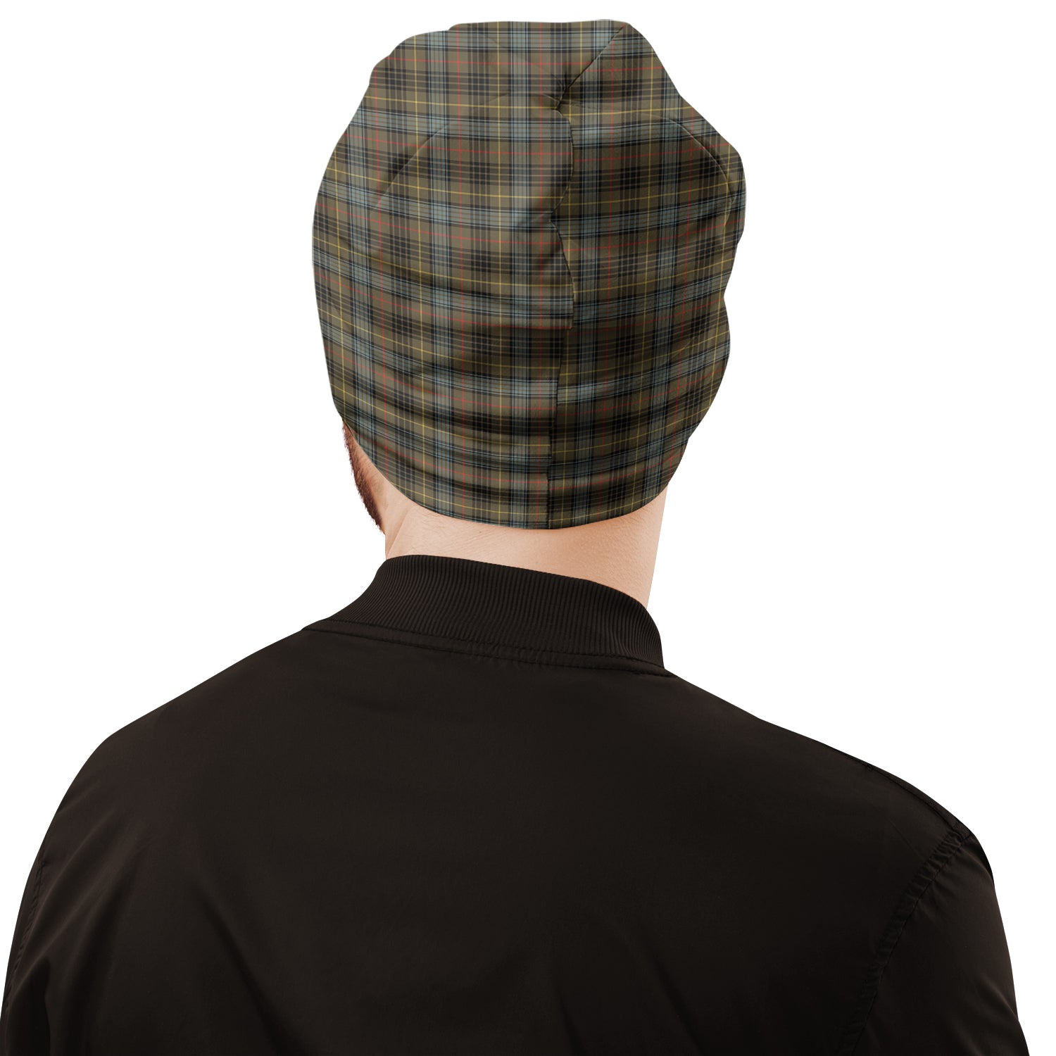 Stewart Hunting Weathered Tartan Beanies Hat with Family Crest - Tartan Vibes Clothing