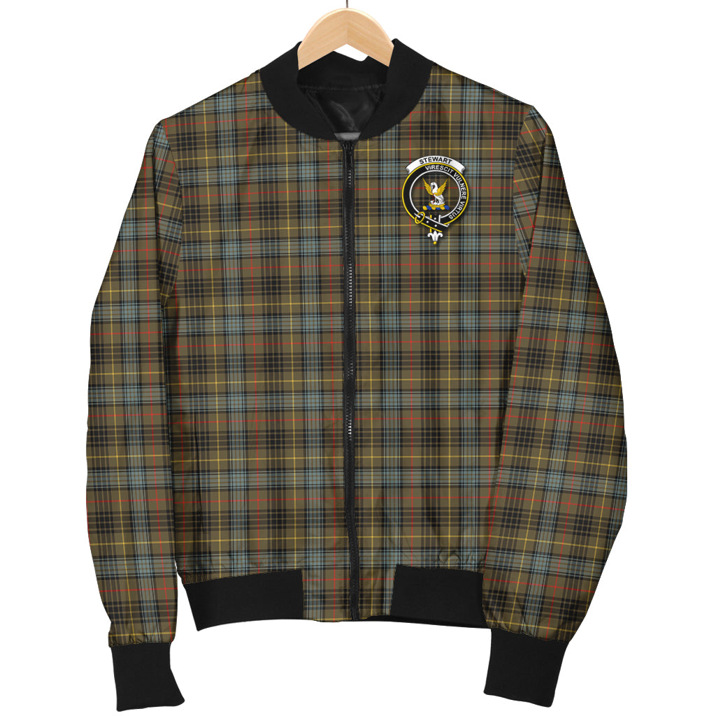 stewart-hunting-weathered-tartan-bomber-jacket-with-family-crest